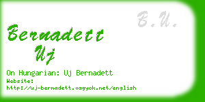 bernadett uj business card